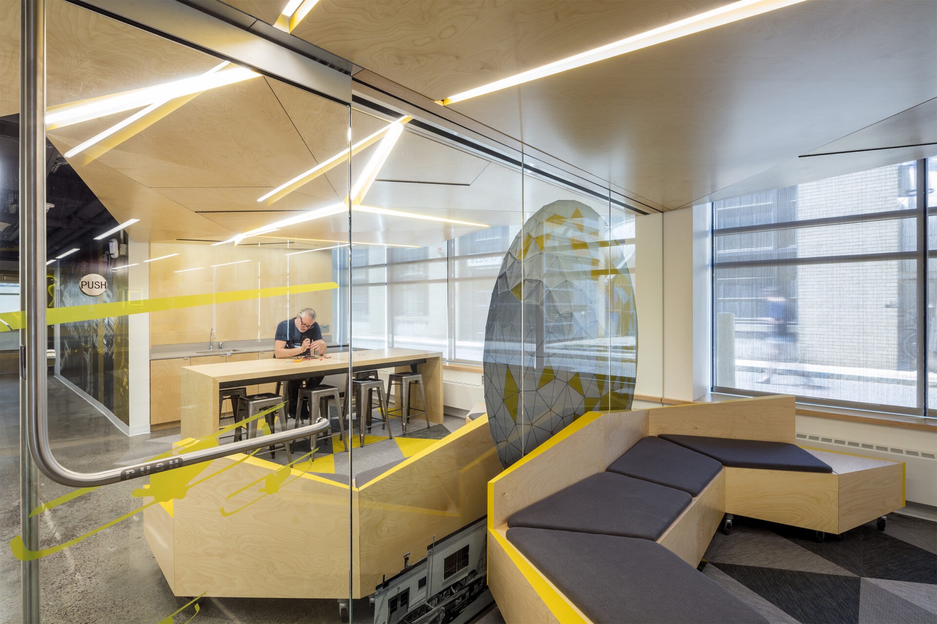 MIT Beaver Works AeroAstro, prototyping shop with geodesic sphere