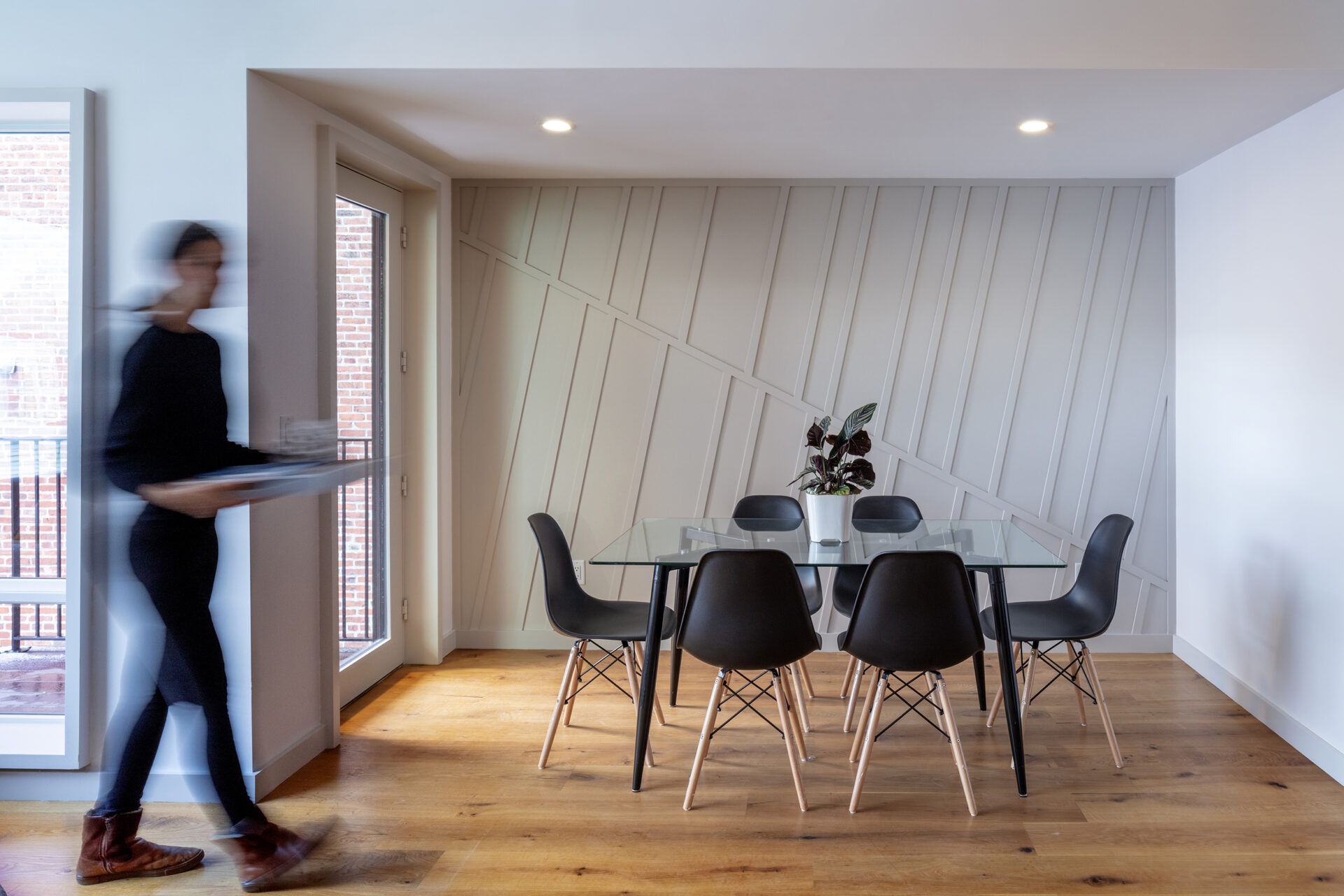 West Broadway Housing, interior dining nook